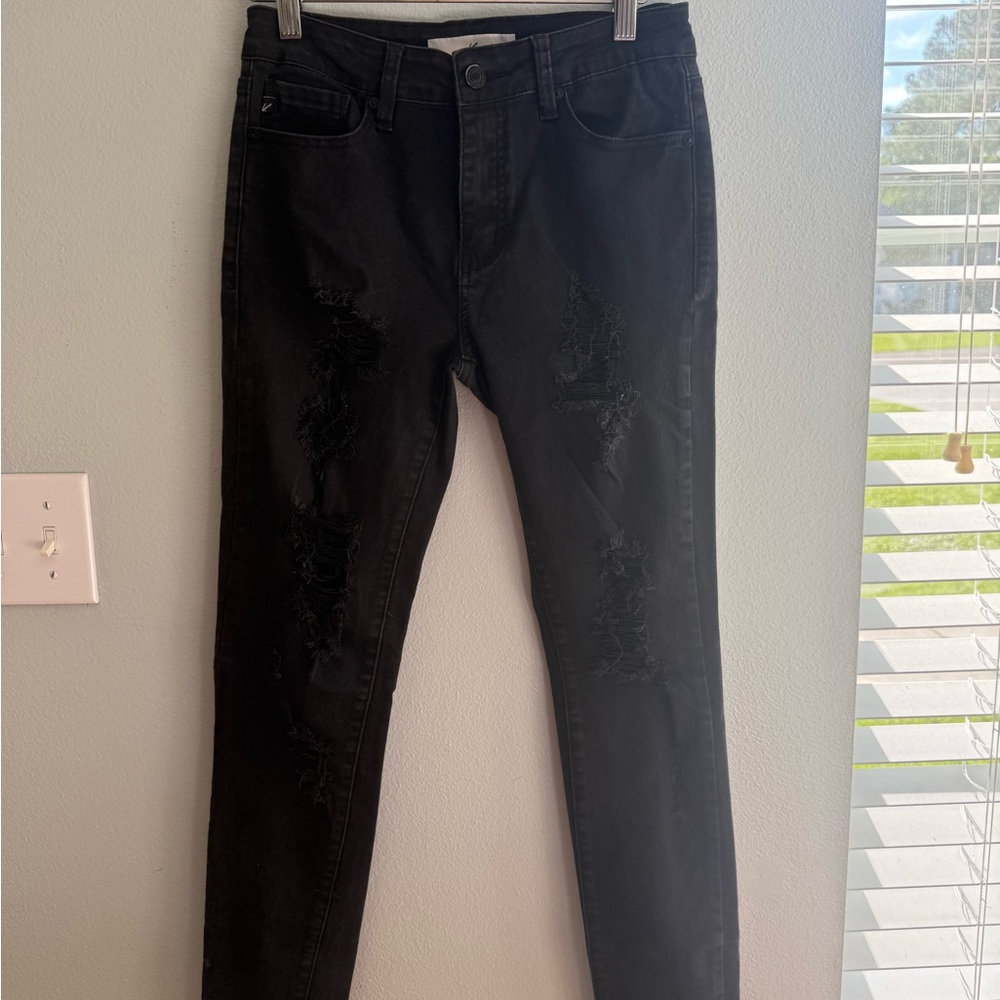 KanCan Black Distressed Skinny Jeans